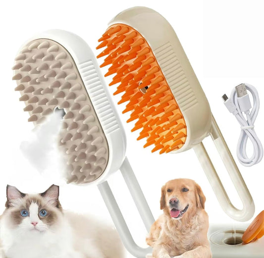 3 in 1 Pet Steamy Mist Steam Pet Brush for Pet Hair